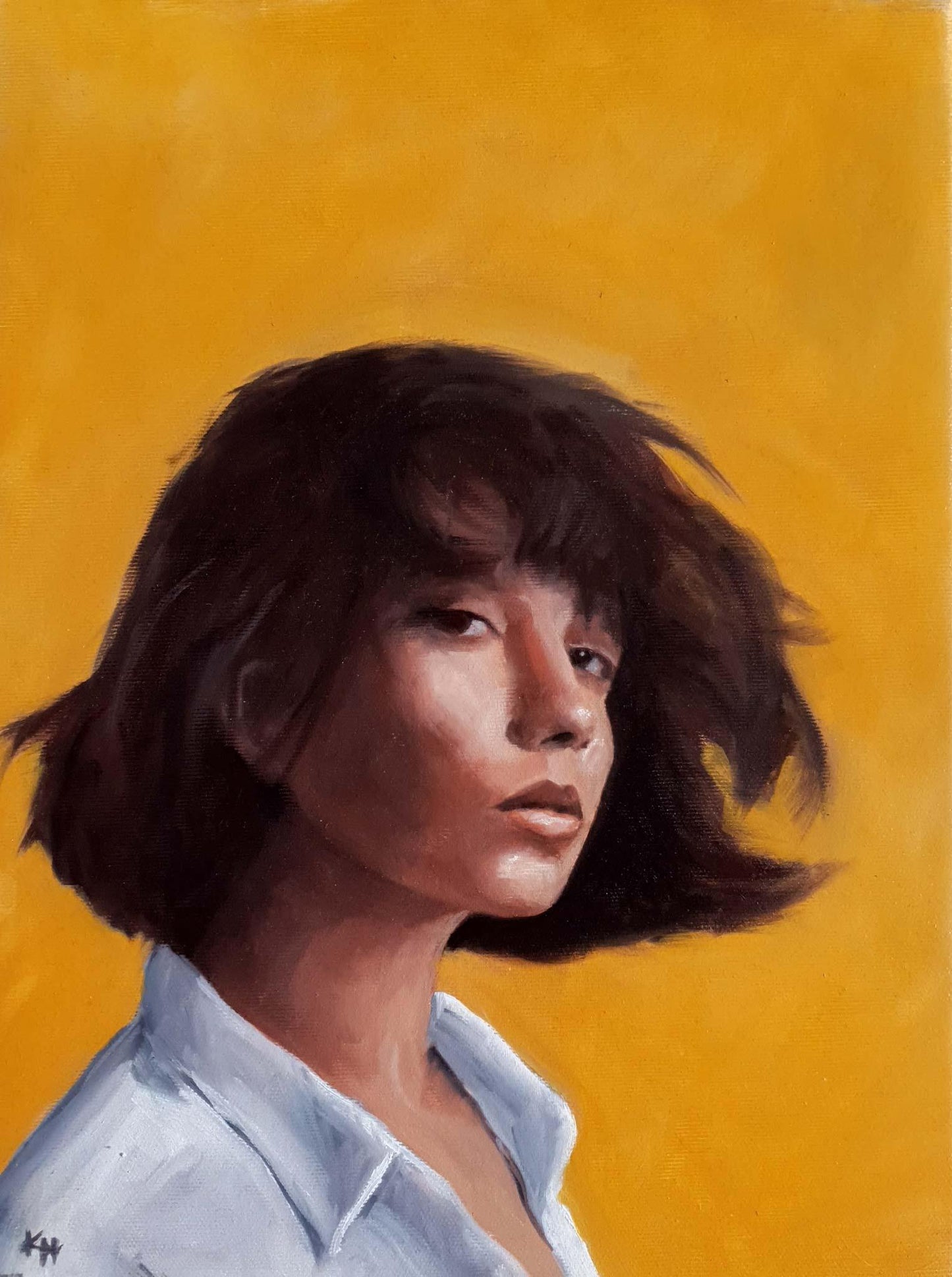 Portrait 1/100 #100headschallange - Kirsi Hallberg Art